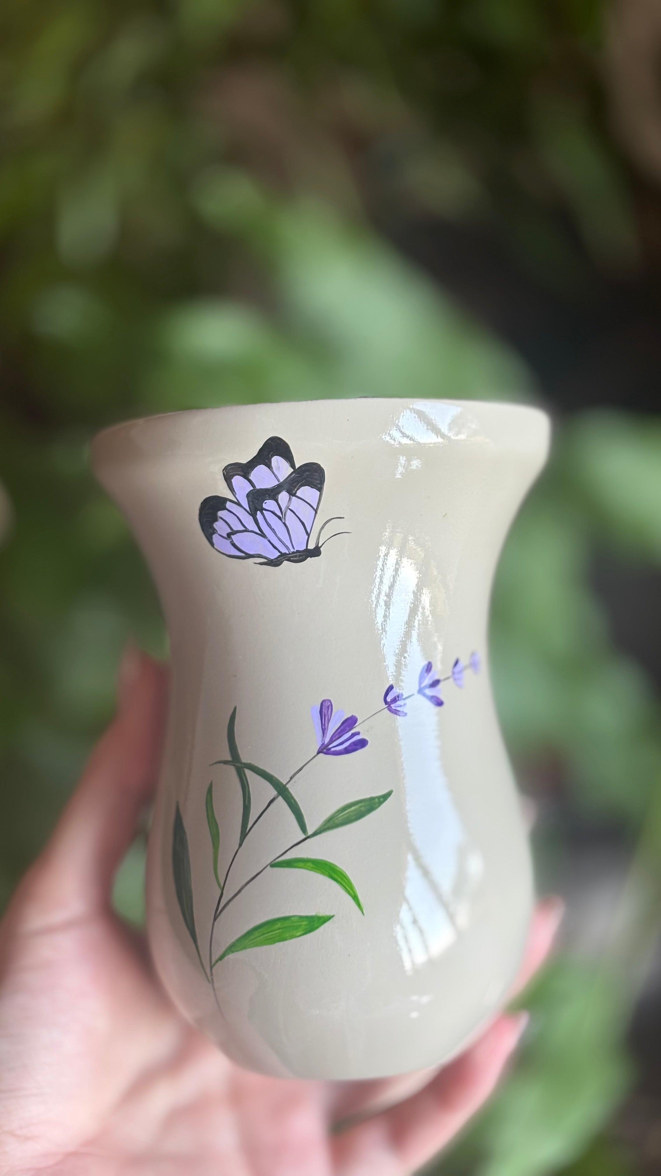 Cuia em Madeira, Pintada a Mão.